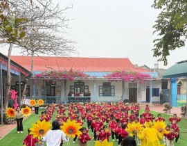 Giờ thể dục sáng tại trung tâm
